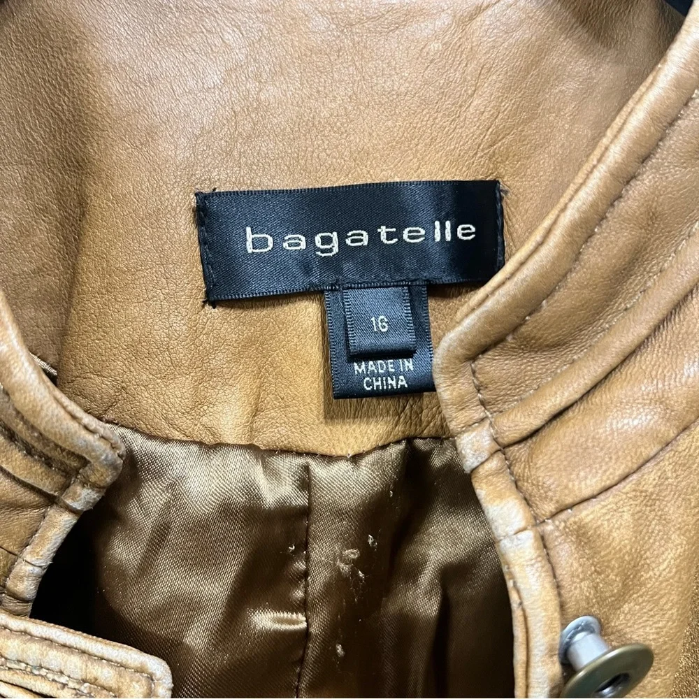 Bagatelle Genuine Leather Jacket Size 16 - Picture 5 of 8